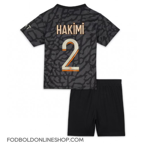 Paris Saint-Germain Achraf Hakimi #2 Tredje trøje Børn 2023-24 Kortærmet (+ Korte bukser)